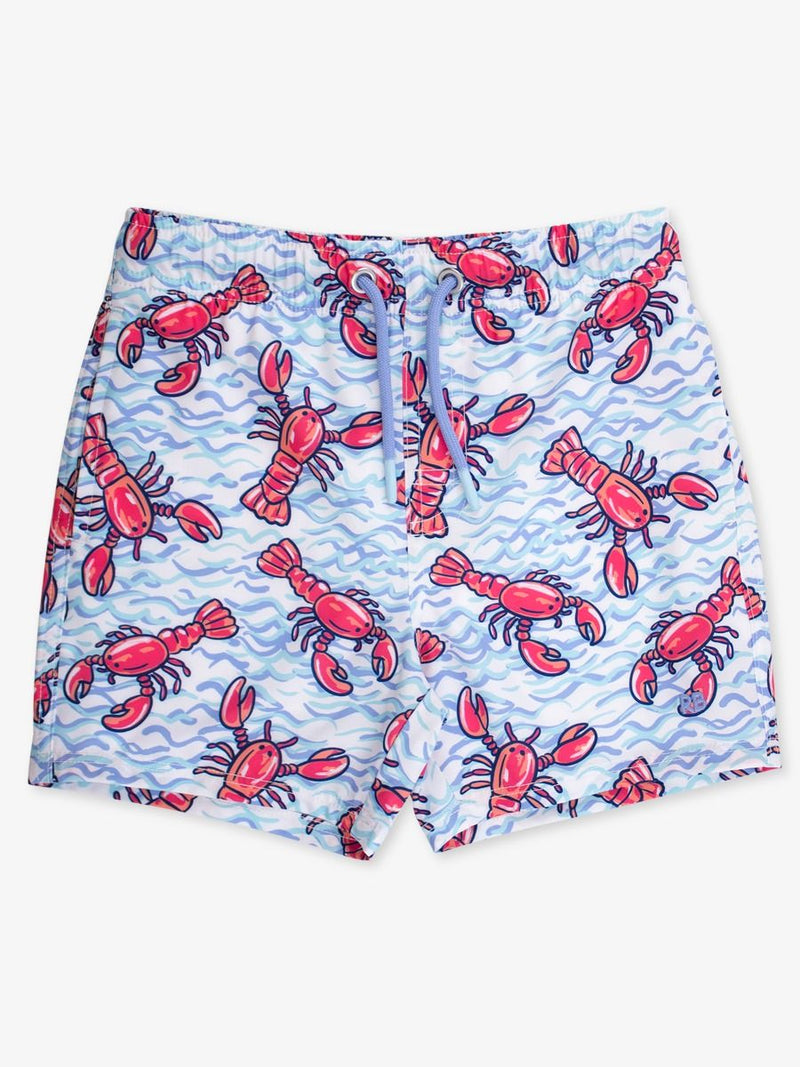 RuggedButts| Boys' Performance Hybrid Swim Trunks | Blue Lobster Lagoon