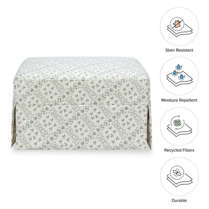 Sarah Flint x Namesake Crawford Gliding Ottoman in Eco-Performance Fabric | Water Repellent & Stain Resistant