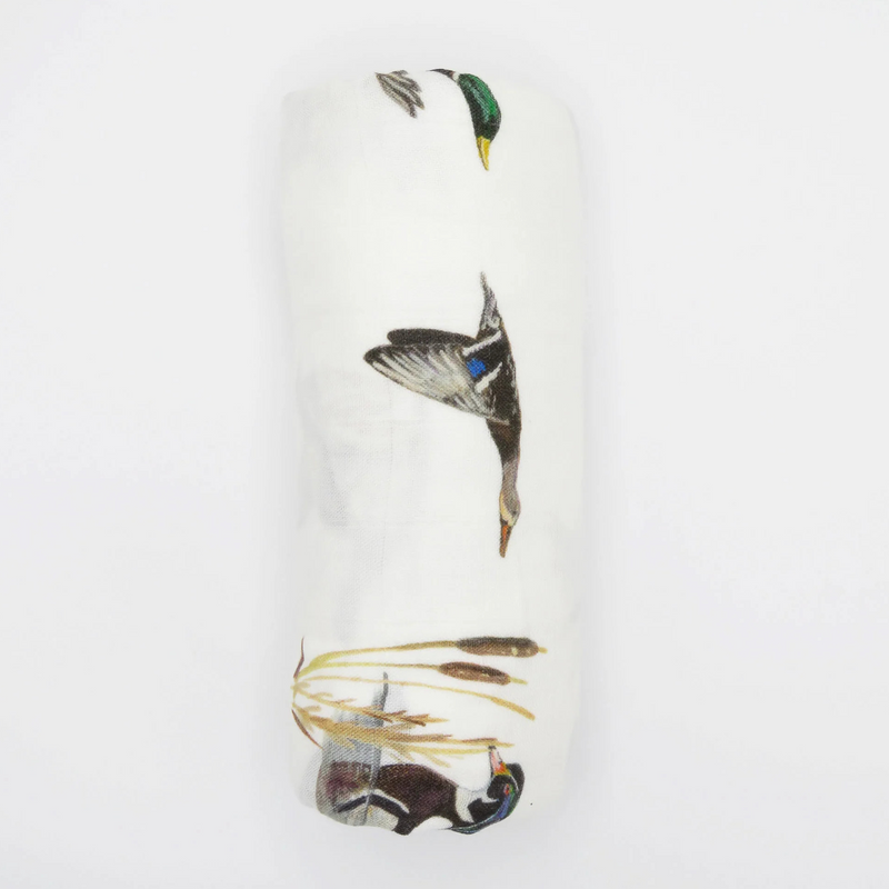 Saltwater Swaddles | Swaddle Blanket | Diving Ducks