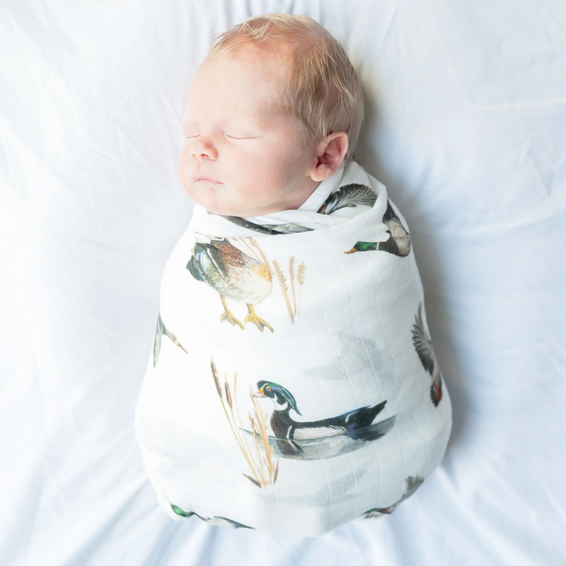 Saltwater Swaddles | Swaddle Blanket | Diving Ducks