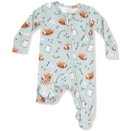 Angel Dear | 2-Way Zipper Footie | Touchdown Time | Grey Mist