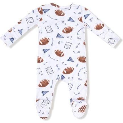 Angel Dear | 2-Way Zipper Footie | Touchdown Time | Navy