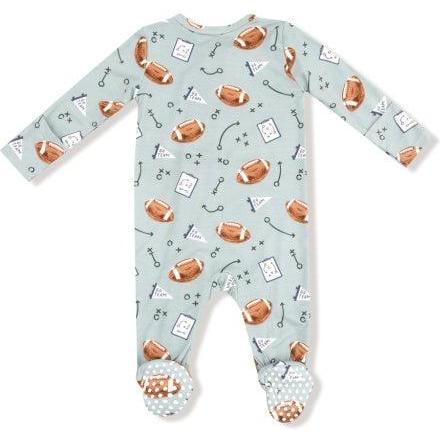 Angel Dear | 2-Way Zipper Footie | Touchdown Time | Grey Mist