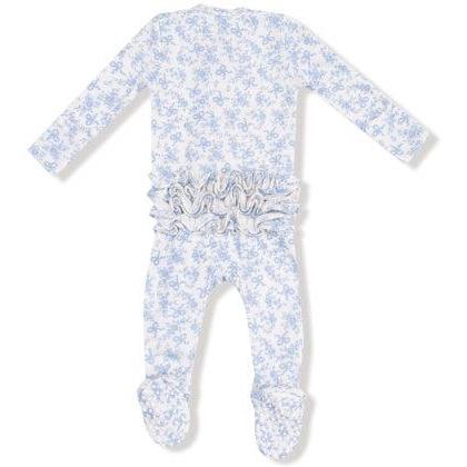 Angel Dear | 2-Way Zipper Ruffle Back Footie | Romi Floral