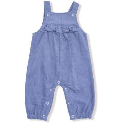 Angel Dear | Corduroy Yoke Ruffle Overall | Stonewash