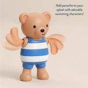 Single Silly Swimmers bath toy shown upright with paddle arms extended
