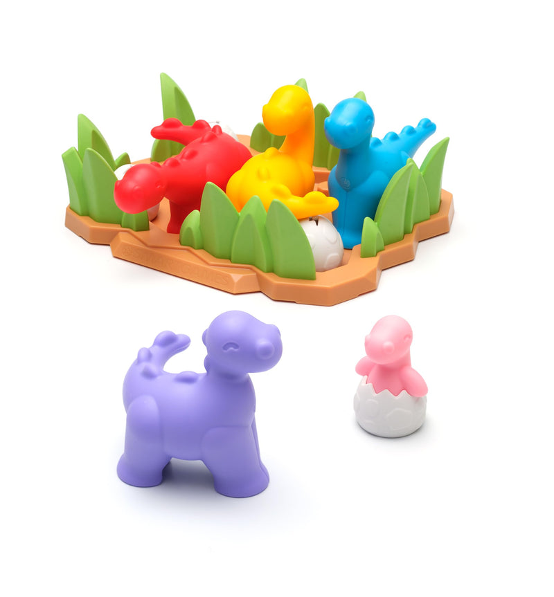 SmartGames Tiptoe Dino board with dinosaurs and eggs