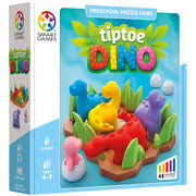 SmartGames Tiptoe Dino preschool logic puzzle game box