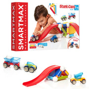 SmartMax Stunt Cars 46-piece magnetic building set box with cars and ramps