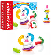 SmartMax My First Stacking Rings box with magnetic rings and smiley-face figure