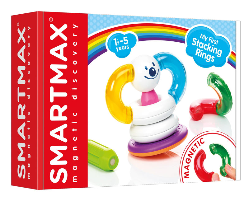 SmartMax My First Stacking Rings magnetic stacking toy in its box, ages 1-5