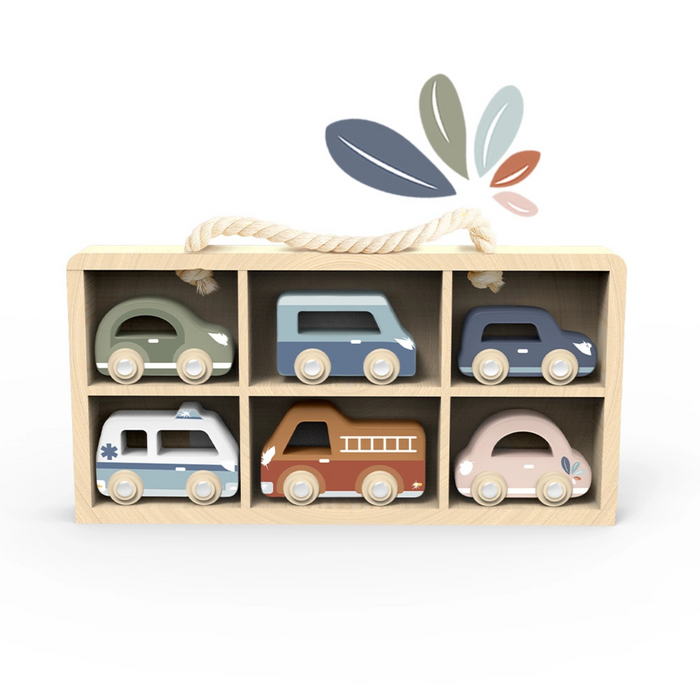 Speedy Monkey | Car Display Case with 6 Vehicles