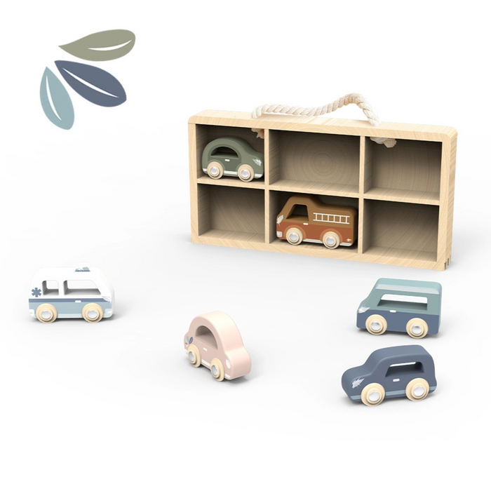 Speedy Monkey | Car Display Case with 6 Vehicles