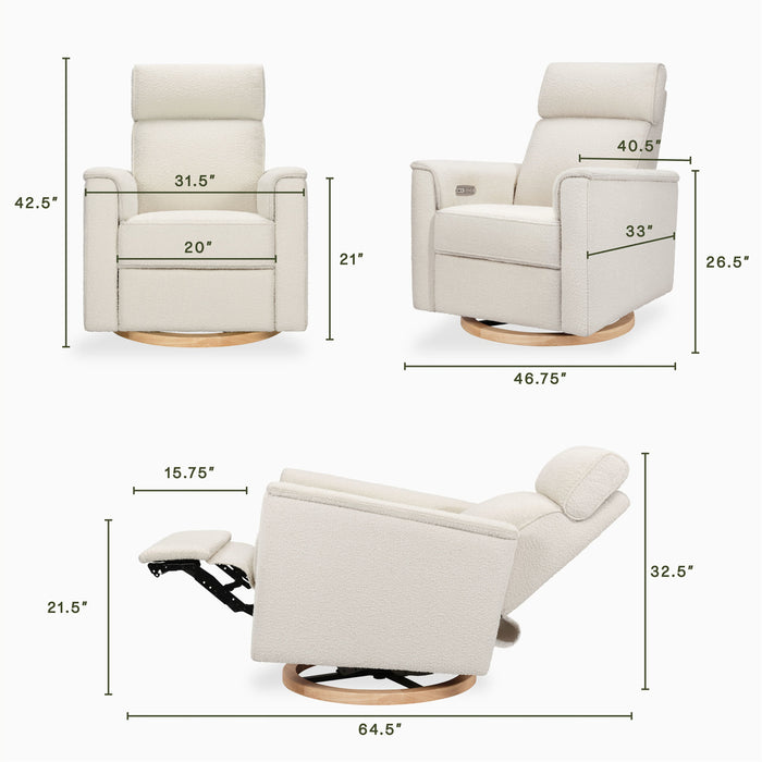 Monogram by Namesake Willa Plus Power Glider Recliner + Power Headrest