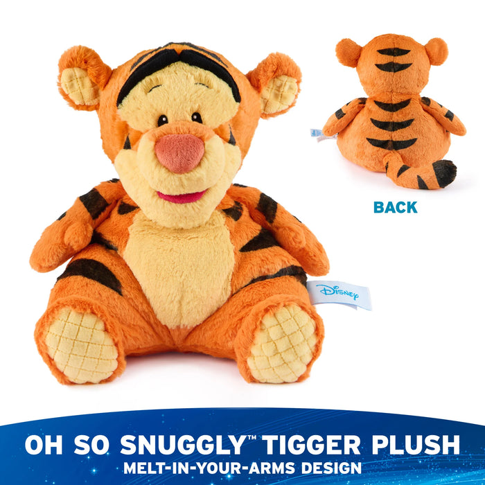 Front and back views of Oh So Snuggly Tigger plush