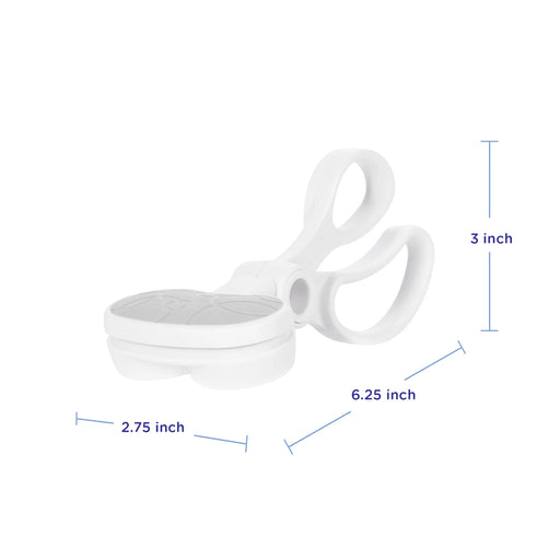 Ubbi Dual Grape Cutter with dimensions labeled