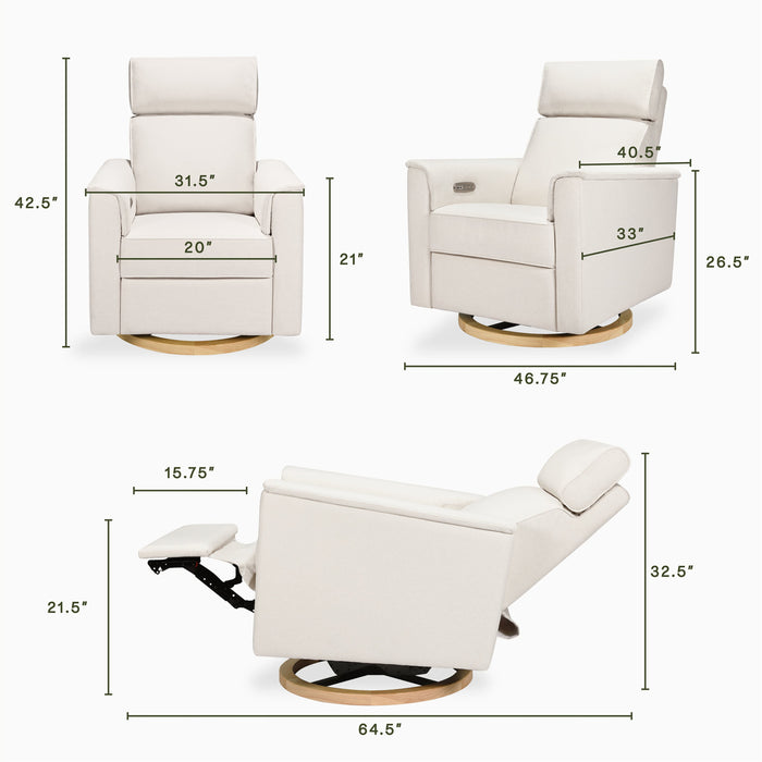 Monogram by Namesake Willa Plus Power Glider Recliner + Power Headrest