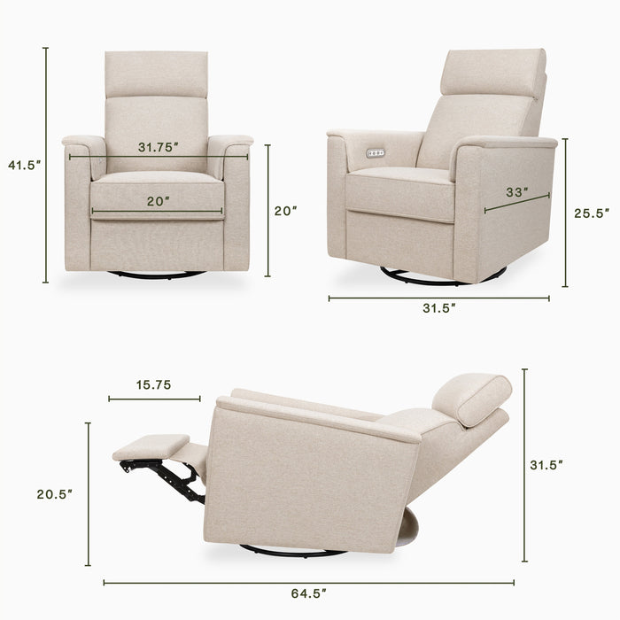 Monogram by Namesake Willa Plus Power Glider Recliner + Power Headrest