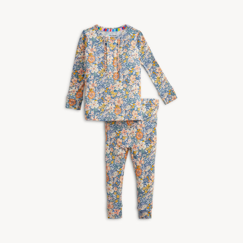 Magnetic Me | Ruffle Long Sleeve Pajama Set | Flora