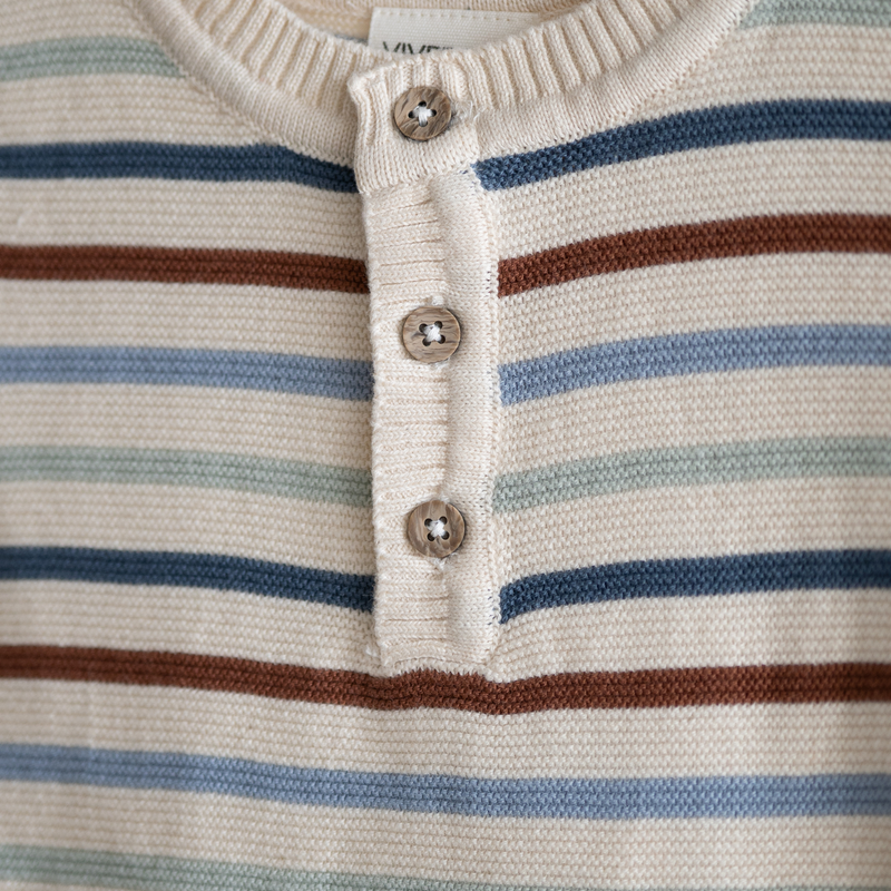 Viverano | Chunky Sweater-Knit Jumpsuit | Multicolor Stripe