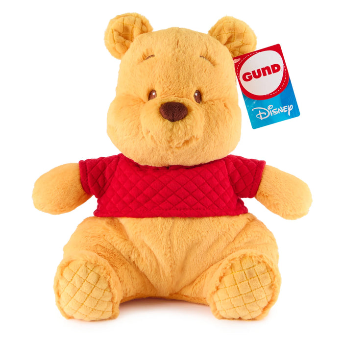 Disney GUND Oh So Snuggly Winnie the Pooh 12.5 inch plush on white background