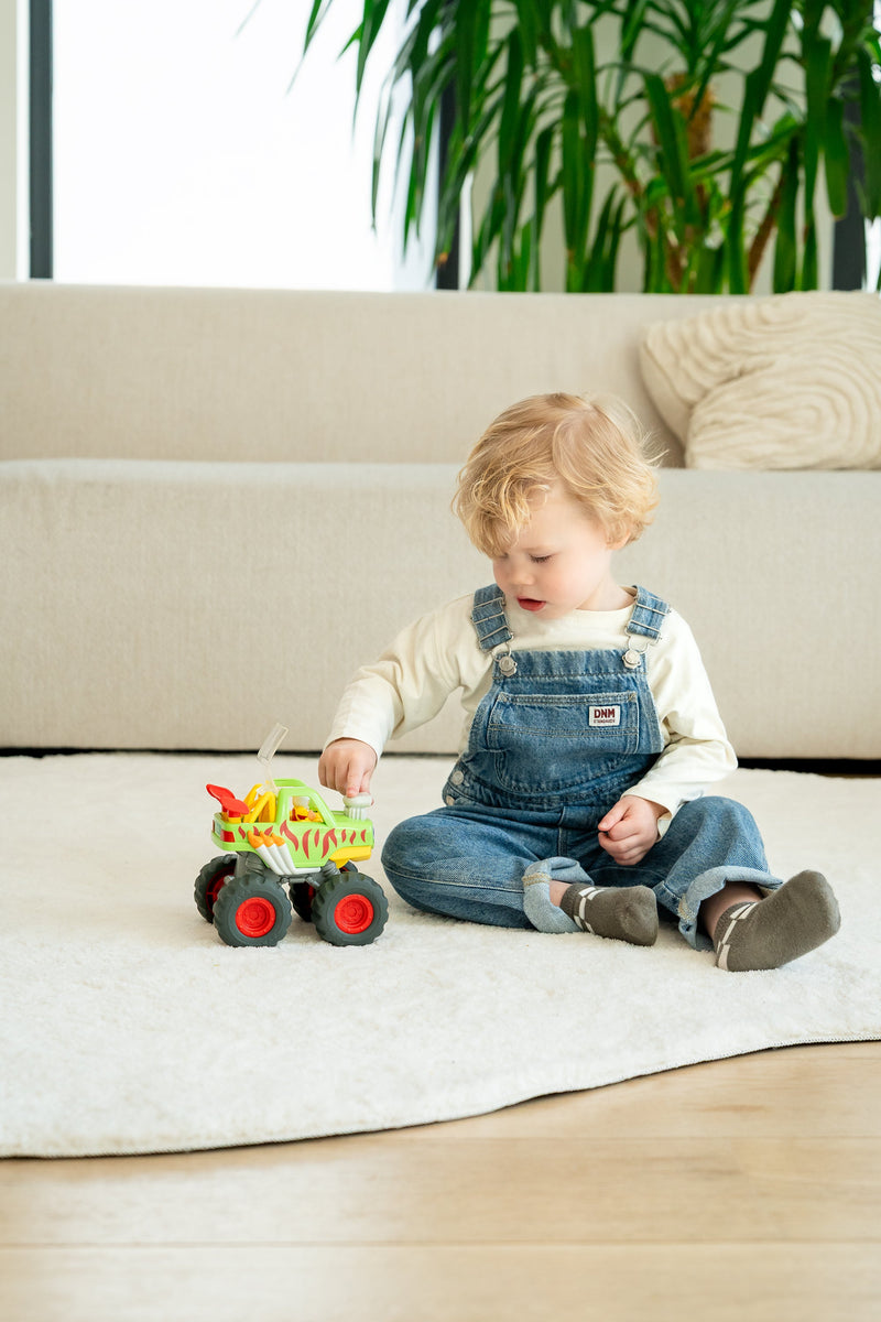 Baby sitting with WOW Toys Mack Monster Truck