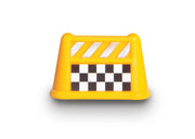WOW Toys checkered race barrier included with Richie Race Car