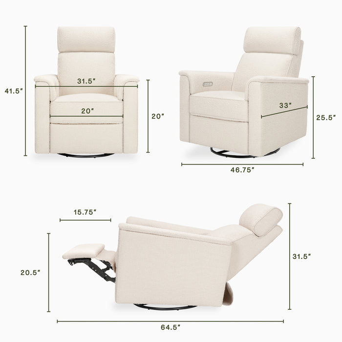 Monogram by Namesake Willa Plus Power Glider Recliner + Power Headrest