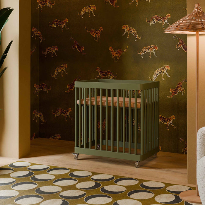 M29880OL,Babyletto,Pogo 8-in-1 Convertible Crib w/All-Stages Conversion Kits in Olive