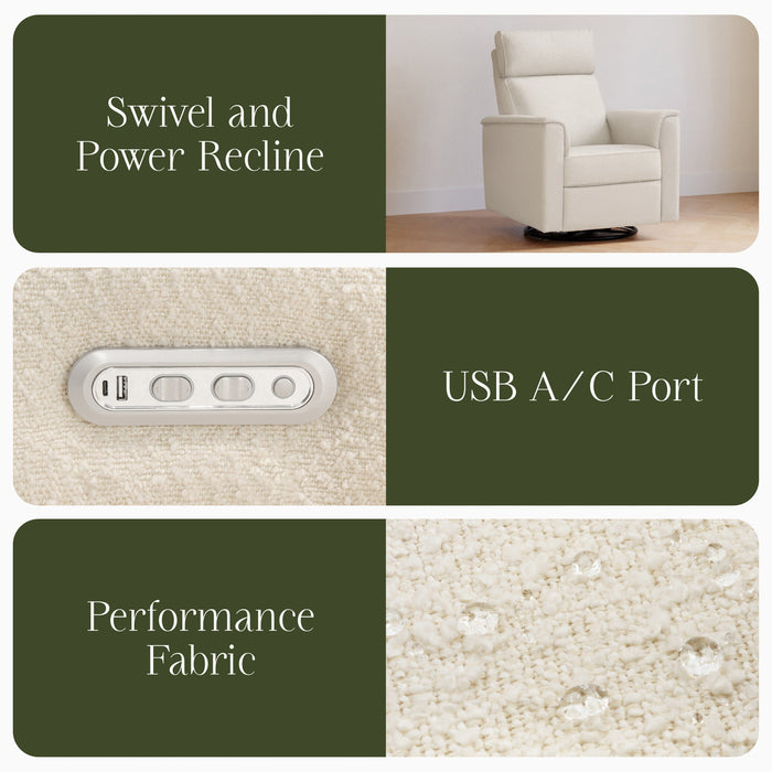 Monogram by Namesake Willa Plus Power Glider Recliner + Power Headrest