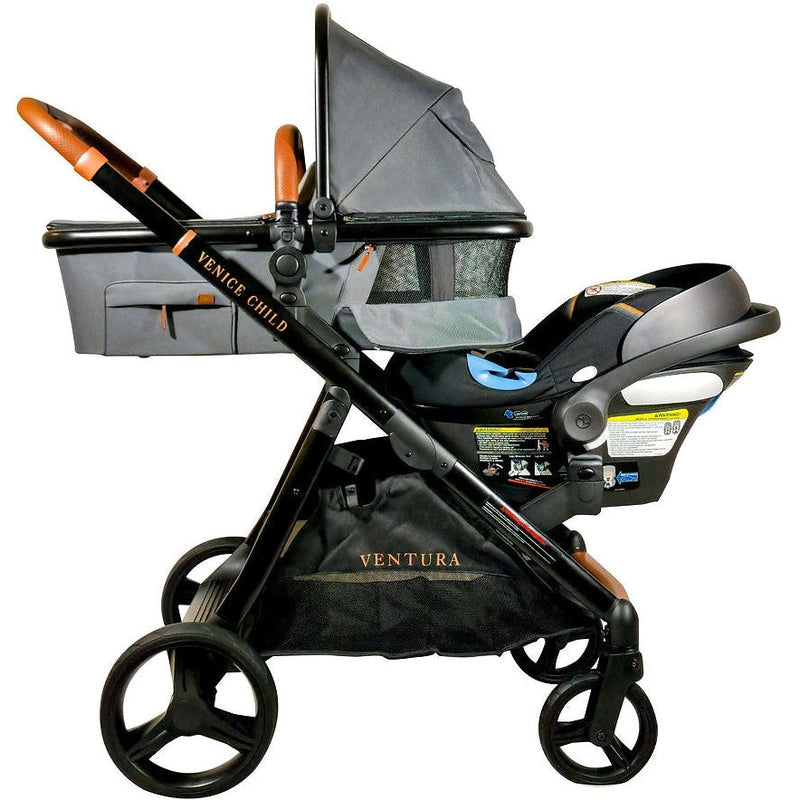 Venice Child Ventura Single to Double Stroller with Bassinet (Package # 2)