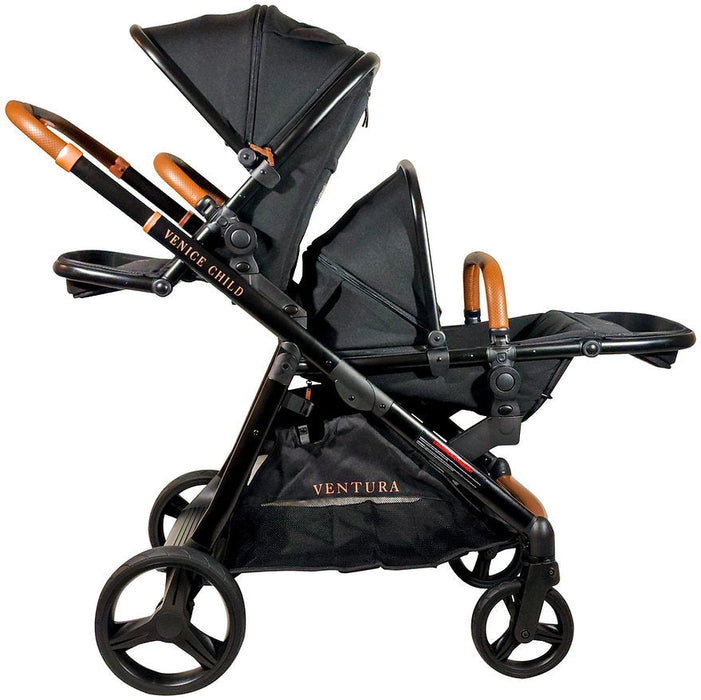 Venice Child Ventura Single to Double Stroller with 2nd Toddler Seat (Package # 3)