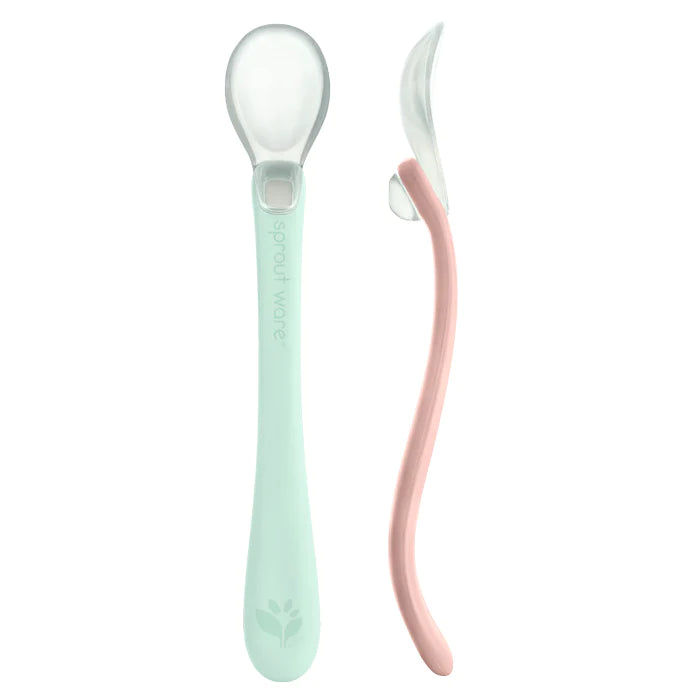 Green Sprouts Silicone First Foods Spoon| Sage and Grapefruit
