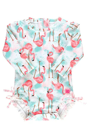 RuffleButts Flamingo Long Sleeve Suit