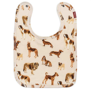 Milkbarn Organic Cotton Three-Layer Traditional Bib | Natural Dog