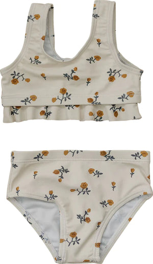 Mebie Baby Cream Floral 2-piece Bathing Suit