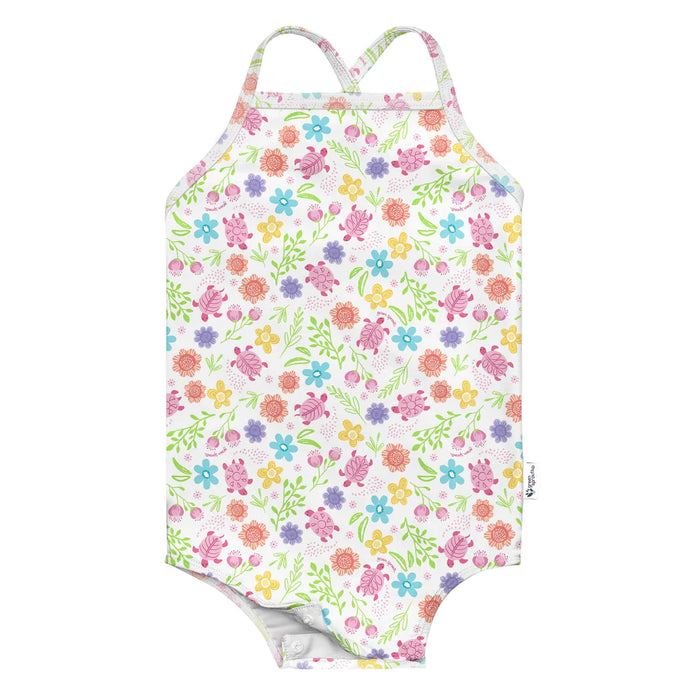 Green Sprouts Easy Change Eco Swimsuit | Turtle Floral