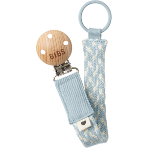 BIBS Pacifier Clip | Baby Blue/Ivory