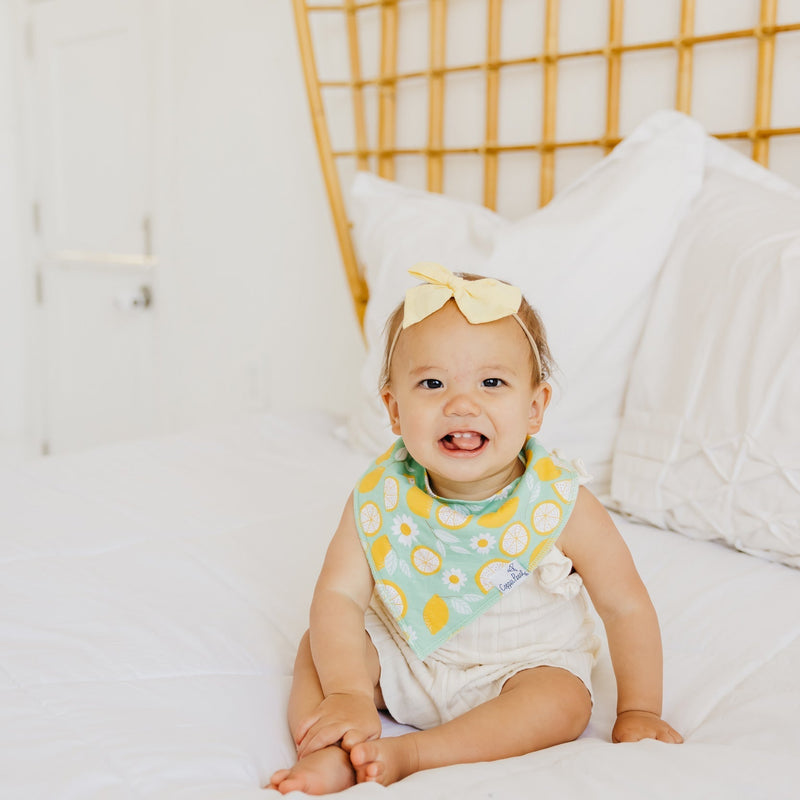 Copper Pearl | Bandana Bibs (4-Pack) | Lemon