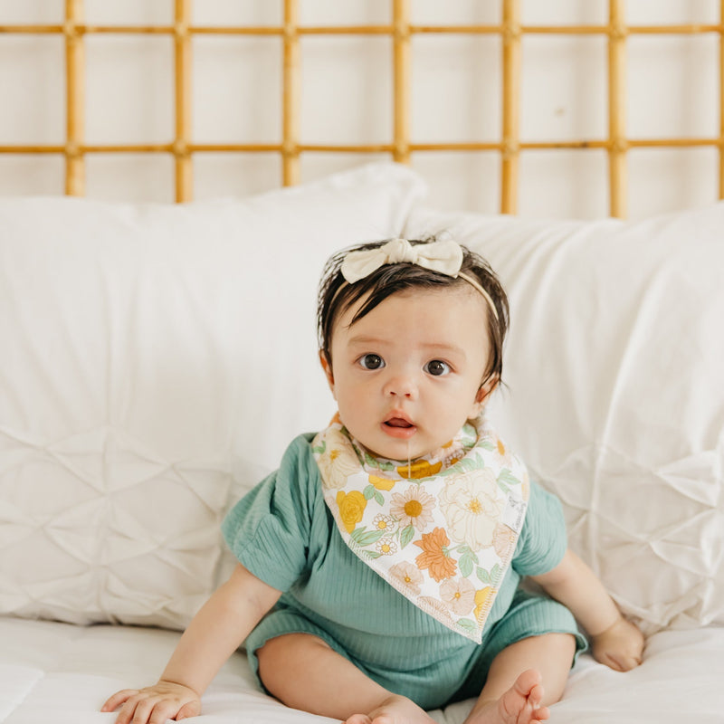 Copper Pearl | Bandana Bibs (4-Pack) | Lemon