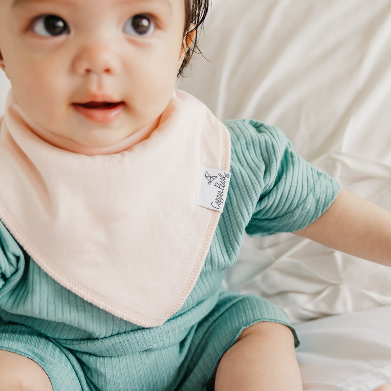 Copper Pearl | Bandana Bibs (4-Pack) | Lemon