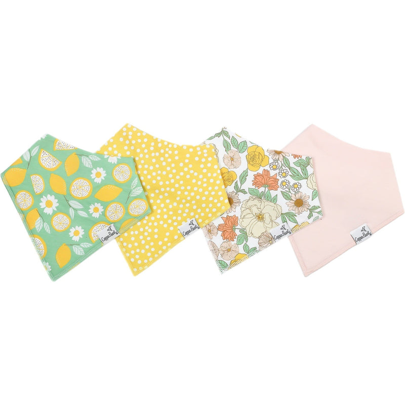 Copper Pearl | Bandana Bibs (4-Pack) | Lemon
