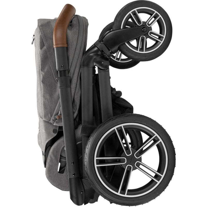 nuna stroller folded Nuna MIXX Next Stroller with MagneTech Secure Snap — The Kangaroo Pouch