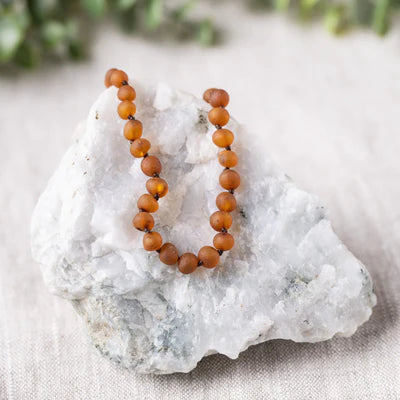 R.B. Amber Necklace | Baltic Amber Raw Cognac
