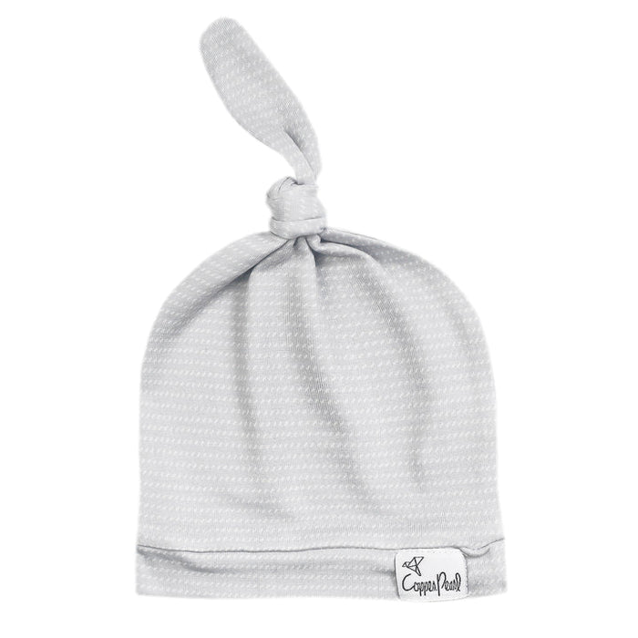 Copper Pearl Top Knot Hat 0-4m