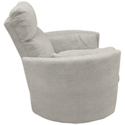 Brixy Radius PLUS power swivel glider recliner in Mineral Grey, side view