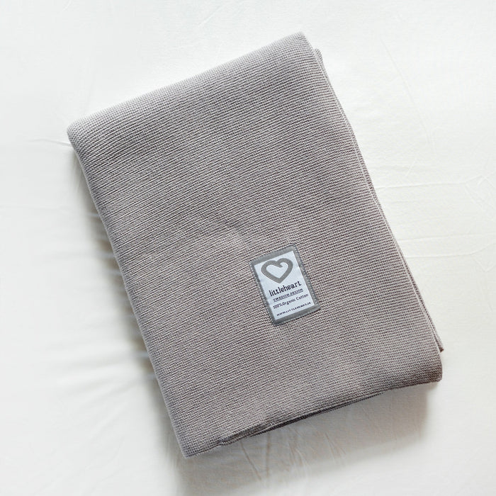 littleheart Organic Fine Knit Blanket Pearl Grey