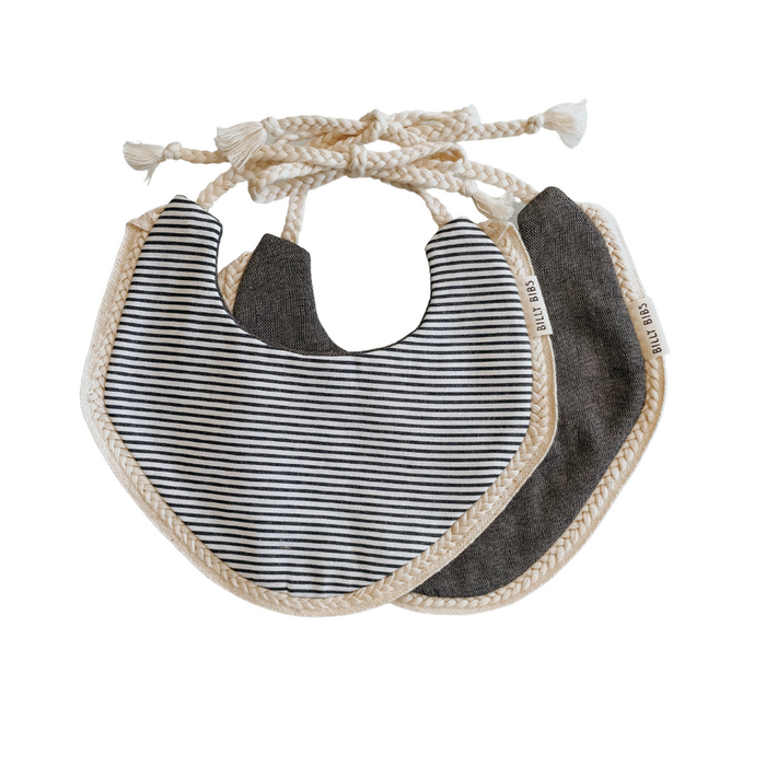 Billy Bib- Reversible Handmade Bib- Noah