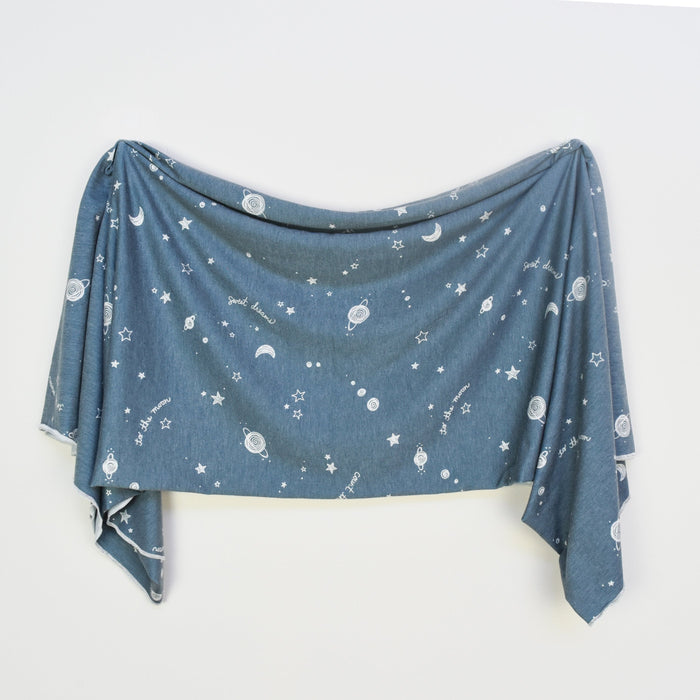 Village Baby Soft and Stretchy Knit Swaddle Blanket | Star Gazer